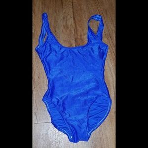 Vintage honors women's blue bathing suit